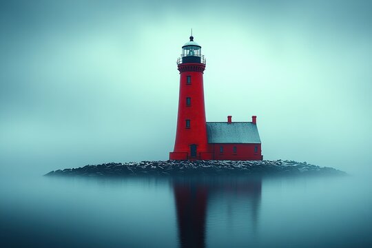 Lighthouse building with overlooking the sea