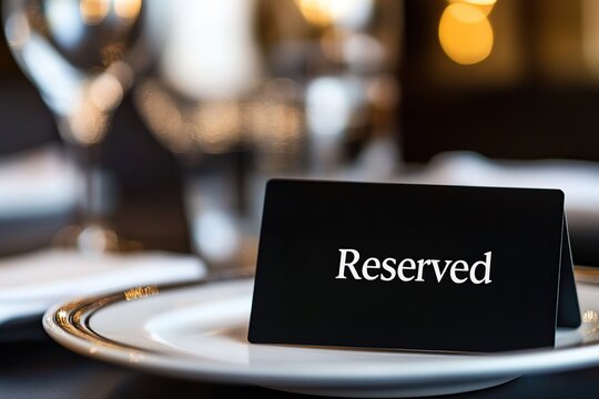 Reserved table in modern restaurant