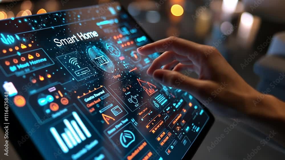 Poster control your smart home with a user-friendly interface on a tablet device