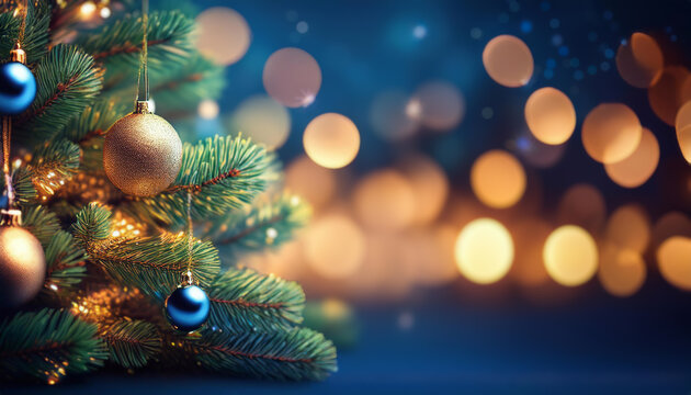 Boże Narodzenie, tło świąteczne, efekt bokeh