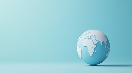 Fototapeta premium Global awareness event featuring 3d earth model creative studio digital art calm atmosphere artistic perspective environmental concept