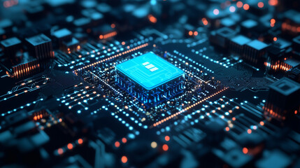 Fototapeta premium Advanced Circuitry and Cybersecurity