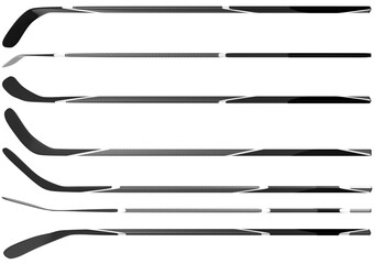 Fototapeta premium Hockey stick over a transparent background. 3D render.