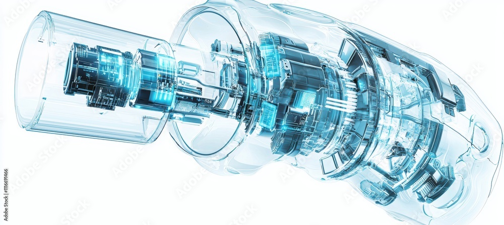 Poster smart implant technology: detailed blueprint of bio-monitoring sensors and data transmitters