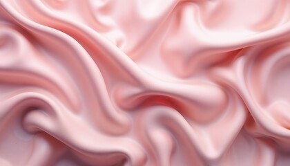 Obraz premium Soft pink satin fabric with elegant drapes and flowing contours