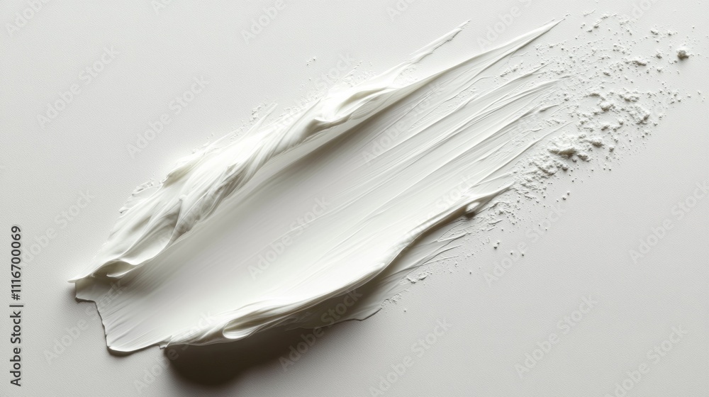Poster A stunning display of white paint intricately spread across a clean canvas creates a mesmerizing texture. The subtle shifts in light enhance the beauty of this elegant abstract form