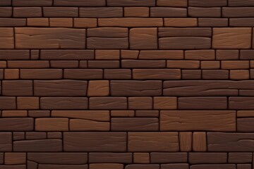 Obraz premium Brown stone brick wall texture with varied patterns and depth