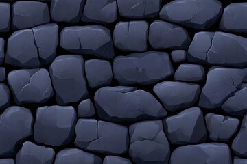 Fototapeta premium Textured dark stone wall with irregular shapes and varied sizes