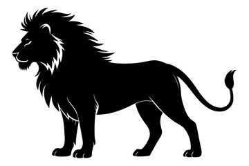 lion silhouette vector illustration