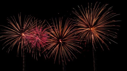Obraz premium Fireworks background holidays concept.