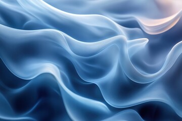 Obraz premium Elegant blue silky fabric waves, abstract texture.