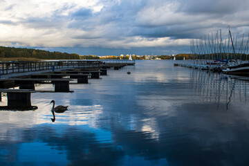 Widok na Olsztyn od strony jeziora Ukiel 2024 © Krzysiek Cegiełka