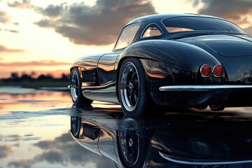 Obraz premium car on the beach