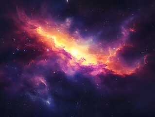 Mesmerizing abstract image featuring swirling golden particles in a spiral formation, evoking cosmic energy and dynamic motion against a dark background