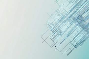 Obraz premium Futuristic vector illustration of a aqua circuit board with intricate digital tech elements, perfect for advanced technology backgrounds. 