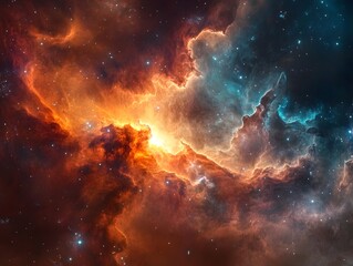 Fototapeta premium Mesmerizing abstract image featuring swirling golden particles in a spiral formation, evoking cosmic energy and dynamic motion against a dark background