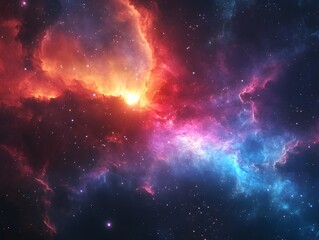 Fototapeta premium Mesmerizing abstract image featuring swirling golden particles in a spiral formation, evoking cosmic energy and dynamic motion against a dark background