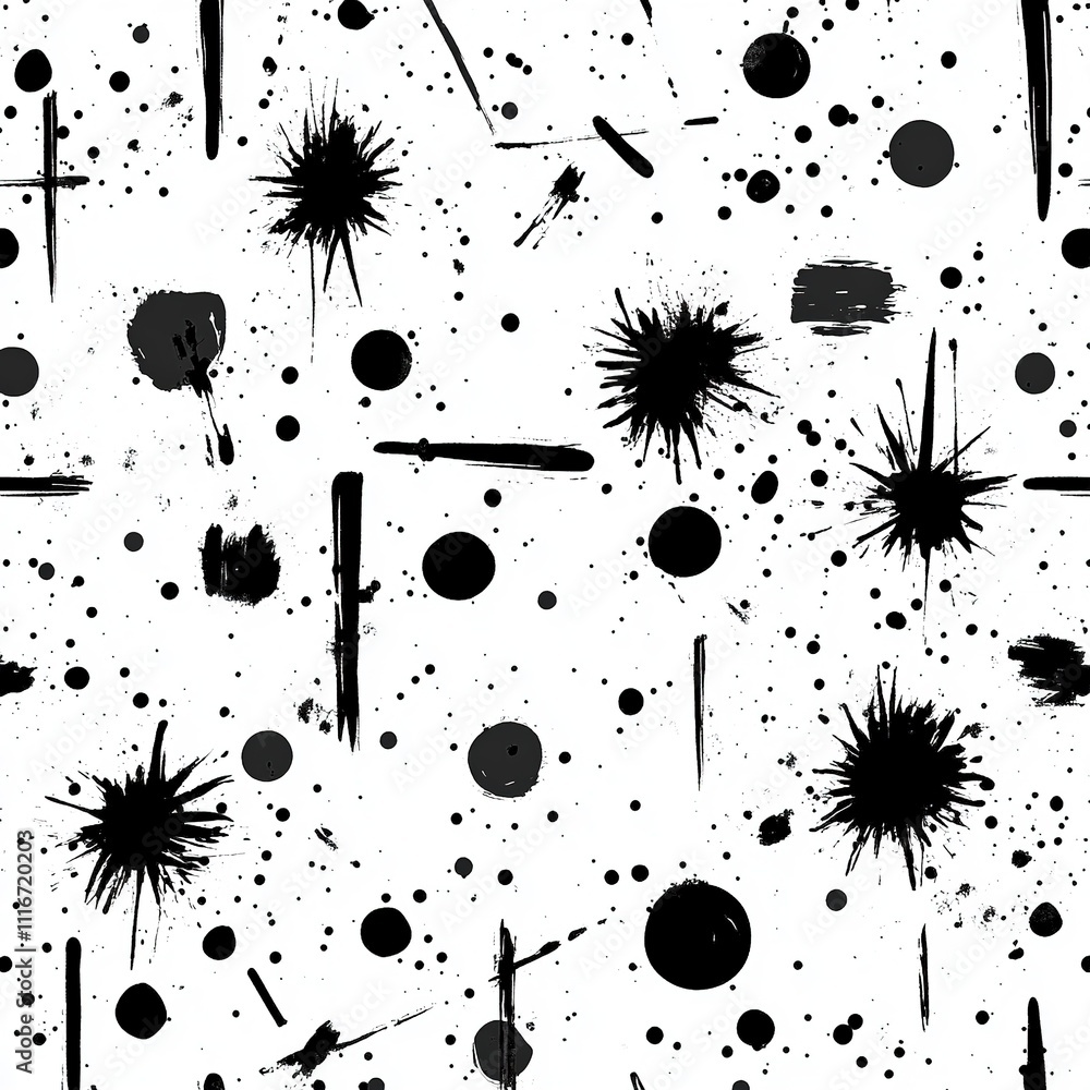 Poster dynamic black ink splatter art studio abstract design contemporary close-up visual expression for cr