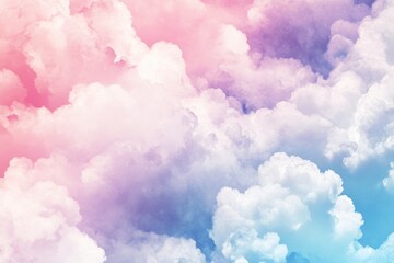 Fototapeta premium A soft pastel-colored clouds in shades of pink, blue and purple