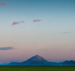 sunset over the mountains