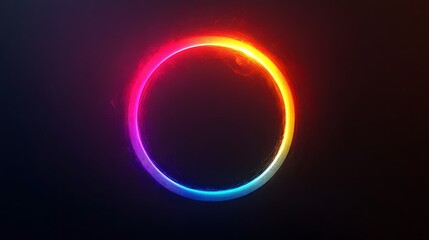 Obraz premium Futuristic abstract 3D holographic shape with fluid iridescent colors and glowing effects, creating a dynamic visual experience against a black background