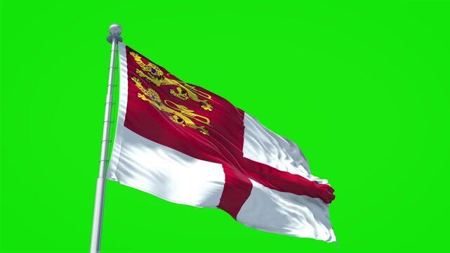 Green screen flag of Sark