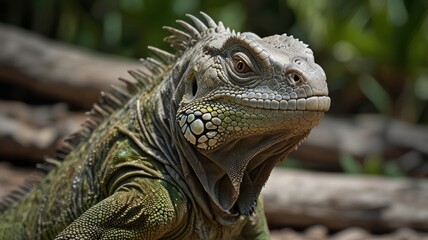 Green Iguana Portrait