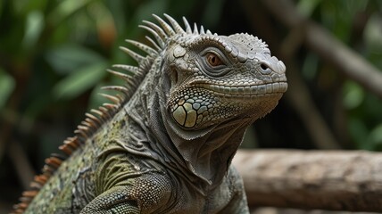 Green Iguana Portrait