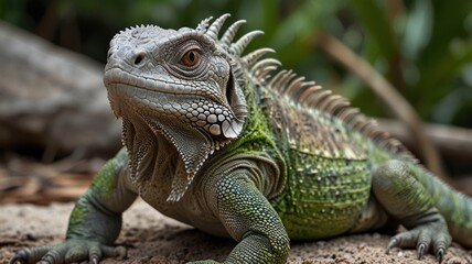 Green Iguana Portrait