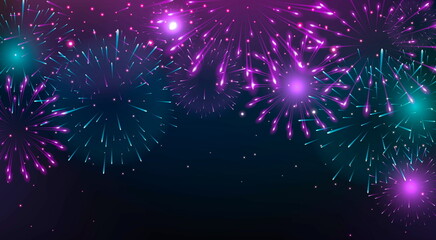 celebration night holiday firework light happy new year
