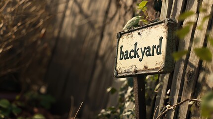 Fototapeta premium An old, weathered signpost, marked with the word 