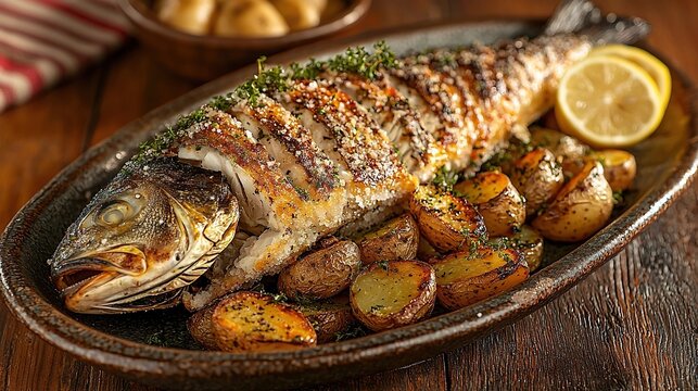 salt-crusted branzino italian seafood