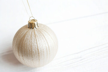 golden christmas ball
