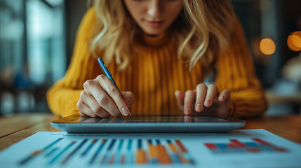 Fototapeta premium person typing on a computer