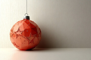 red christmas ball isolated 