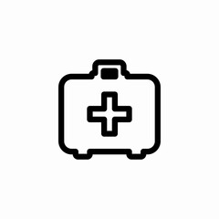 first aid kit icon sign vector
