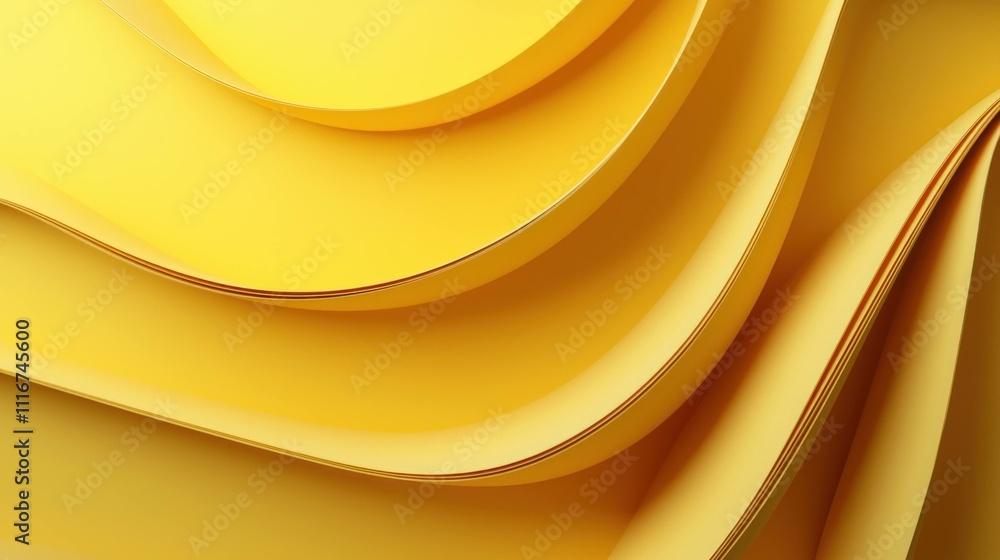Aufkleber abstract yellow paper waves creating a textured background with a modern design, perfect for busines