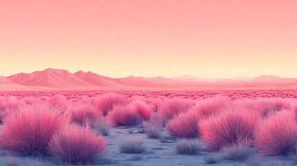 Naklejka premium Pink Desert at Sunset