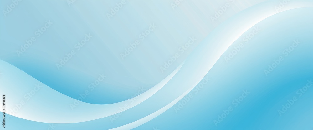 Poster abstract blue and white wavy background design with smooth gradient
