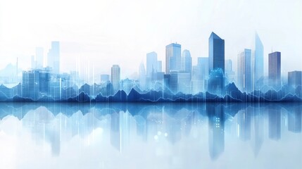 Obraz premium Futuristic Cityscape Skyline