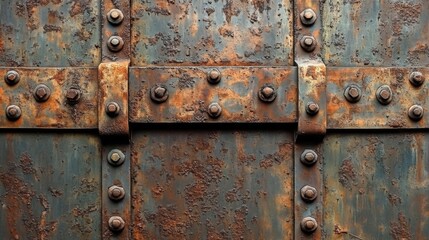 Rusted Metal Texture with Bolts