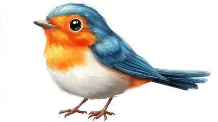 Fototapeta premium Cute Cartoon Bird Illustration