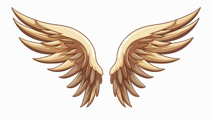 Fototapeta premium Retro Cartoon Wing Symbol Vector Illustration