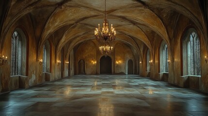 Fototapeta premium Gothic Revival Grand Hall Interior