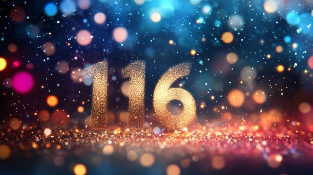 Number 116 Sparkling Celebration Background