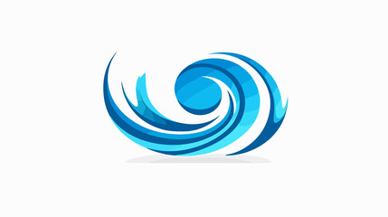 Naklejka premium Ripples Splash Water Logo Design Template Illustration