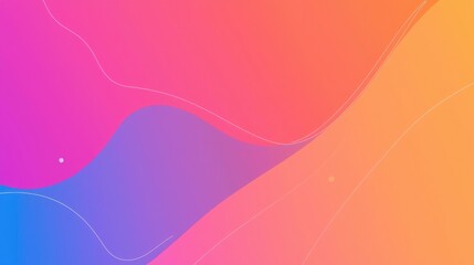 A vibrant, abstract background featuring soft waves in gradient shades of pink, purple, and orange, creating a modern and artistic atmosphere.