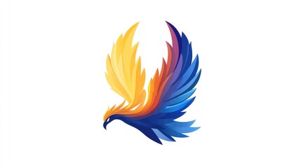 Obraz premium Phoenix Vector Logo Design Isolated on a White Background