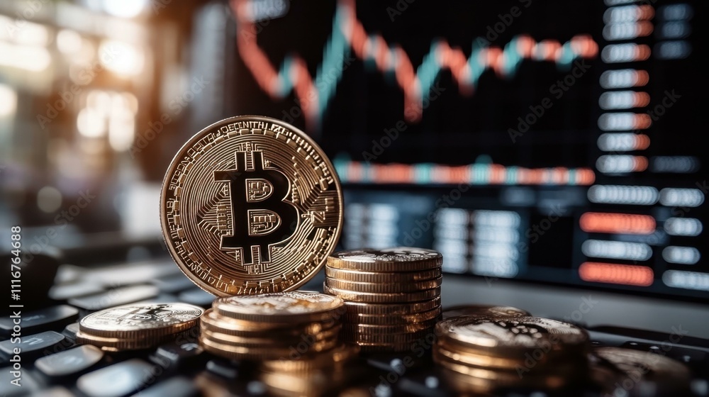 Poster cryptocurrency concepts tokenization one main object high quality very detailed professional image