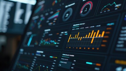 Dynamic data visualization display with interactive graphs and analytics